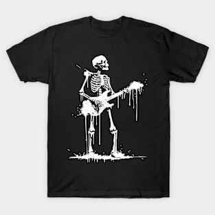 skeleton plays rock music T-Shirt